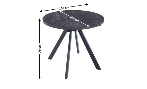 Masă Living Extensibilă DTW0902MBE Gri Ceramic