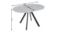 Masă Living Extensibilă DTW0902MBE Alb Ceramic