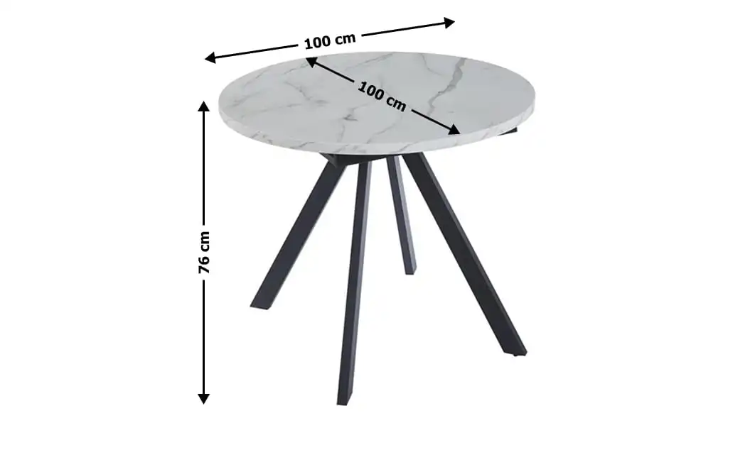Masă Living Extensibilă DTW0902MBE Alb Ceramic 2