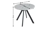 Masă Living Extensibilă DTW0902MBE Alb Ceramic 2