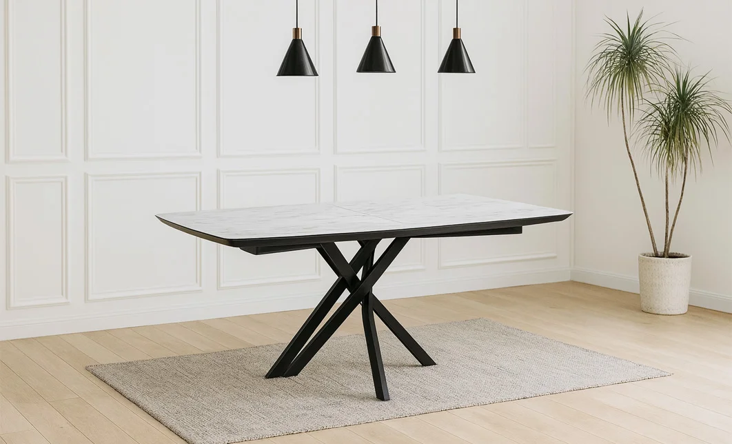 Masa Living Extensibila Filis 145 cm Alb 7