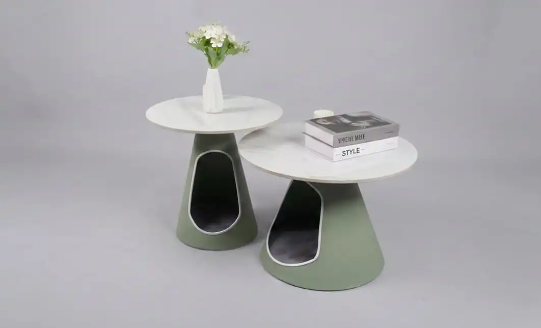 Set Măsuțe Cafea KJCT021 Alb / Verde 2