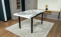 Masă Extensibilă Blat Ceramic Alb-Cappuccino KJT416 / DT018 6