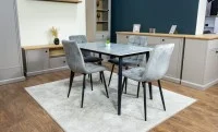 Set Masă Living cu 4 Scaune KJD6314 Gri 4