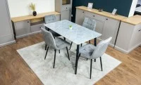 Set Masă Living cu 4 Scaune KJD6314 Gri 3