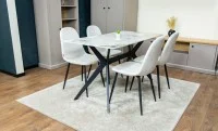 Set Masă Living cu 4 Scaune KJD6315 Bej 7