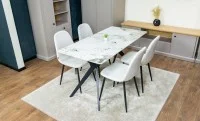 Set Masă Living cu 4 Scaune KJD6315 Bej 6