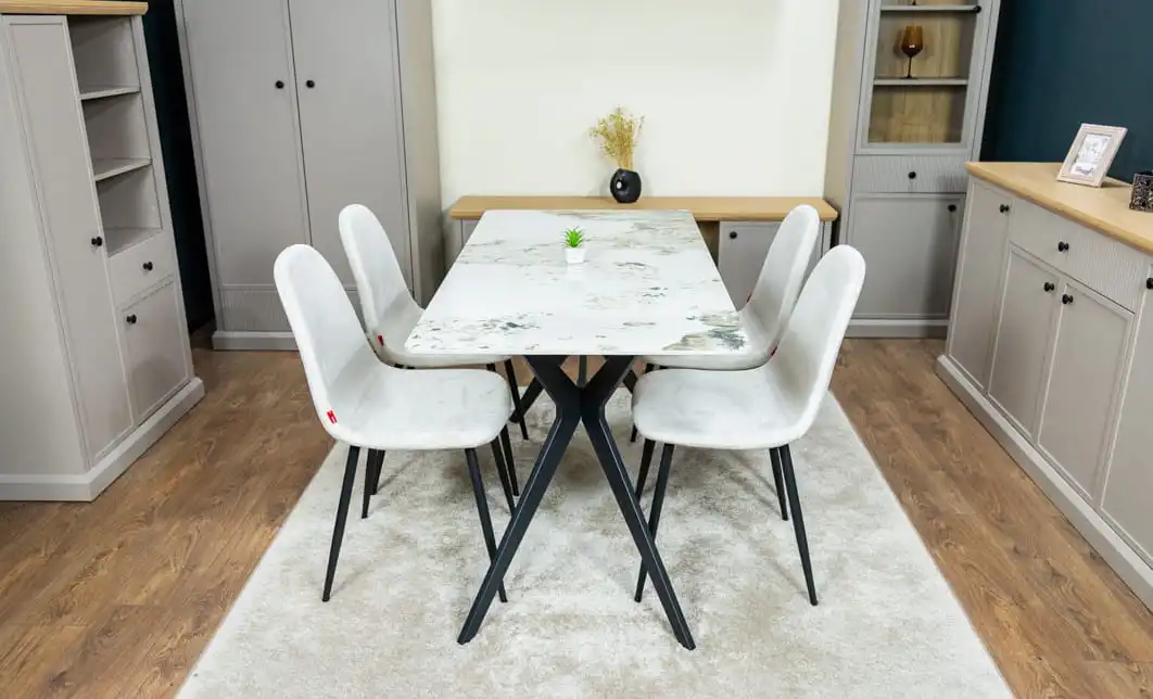 Set Masă Living cu 4 Scaune KJD6315 Bej 4