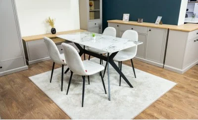 Set Masă Living cu 4 Scaune KJD6315 Bej
