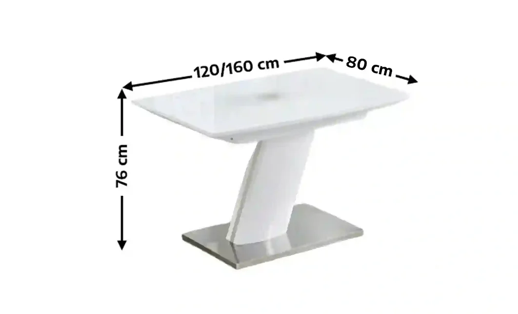 Set Masă Living Extensibilă KJT380 Alb cu 4 Scaune KJC356 Bej 2