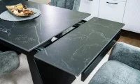 Set Masă Living Extensibilă KJT416 Neagră cu 6 Scaune DCM0112AS Bej 2