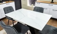 Set Masă Living Extensibilă KJT417 Albă cu 4 Scaune DCM2001AF Gri 4