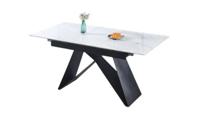 Masa Living  Extensibila Blat Ceramic Alb KJT417