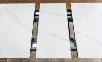 Set Masă Living Extensibilă KJT4711-1 Alb cu 4 Scaune Tapițate DCM2001AF Gri 5