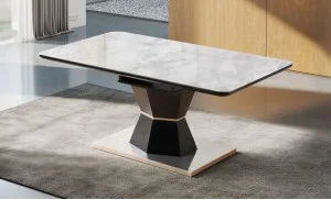 Masă Living Extensibilă Blat Ceramic KJT4712 Gri