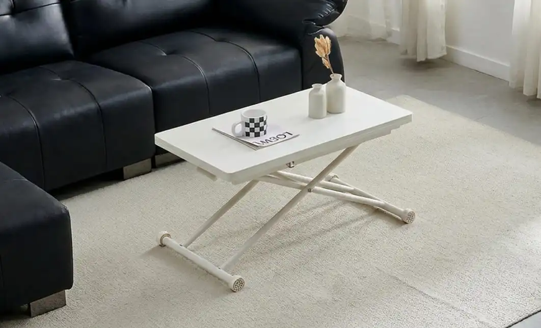 Masă Living Extensibilă KJT5401 cu Alb 8