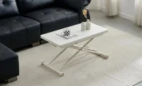 Masă Living Extensibilă KJT5401 cu Alb 8