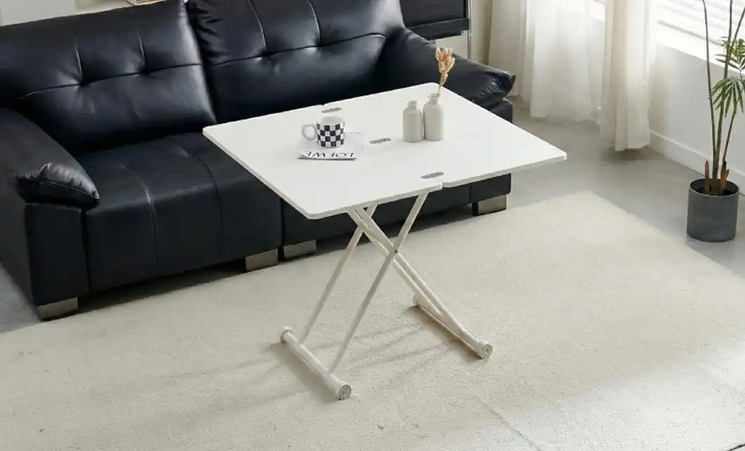 Masă Living Extensibilă KJT5401 cu Alb 1