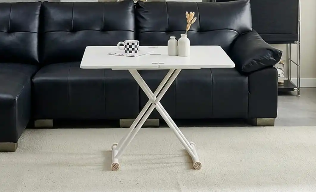 Masă Living Extensibilă KJT5401 cu Alb 7