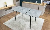 Set Masă Living Extensibilă KJT546 Gri cu 4 Scaune Tapițate KJC356 Gri 7