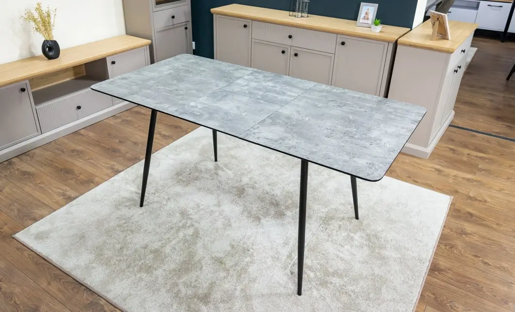 Set Masă Living Extensibilă KJT546 Gri cu 4 Scaune Tapițate KJC356 Gri 6