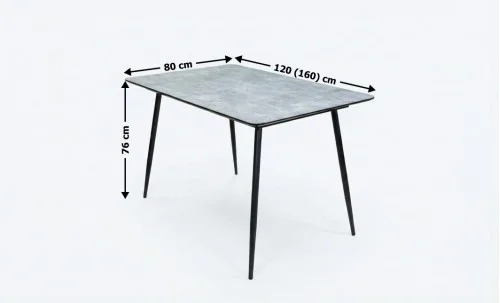 Set Masă Living Extensibilă KJT546 Gri cu 4 Scaune Tapițate KJC356 Gri