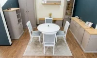 Set Masă Living Extensibilă Olivia Alb cu 4 Scaune Aberden 4