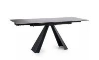 Masa Living Extensibila Blat Ceramic Salvadore Gri/Negru Mat
