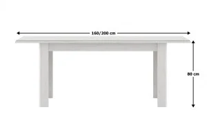 Masa Living Extensibila White 006/STO160