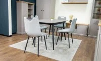 Set Masă Living Extensibilă Yense 125 Gri Lagun cu 4 Scaune Tapițate KJC0358 Gri 4