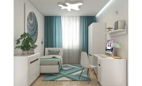 Comodă Living Azteca KOM4S cu 4 Sertare, Albă