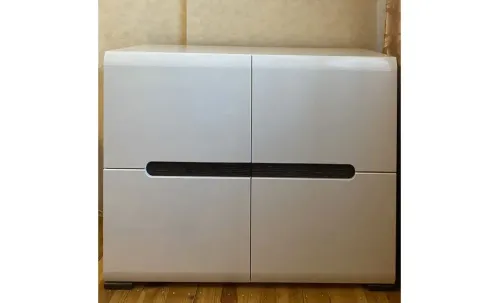 Comodă Living Azteca REG4D cu 4 Uși, Albă
