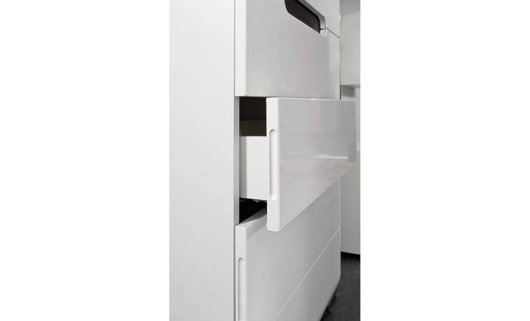 Comodă Living Azteca KOM5S cu 5 Sertare, Albă 4