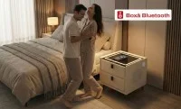 Noptieră Smart Multifuncțională KJ106 Gri 6