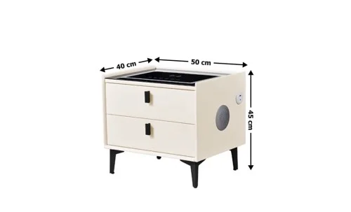 Noptieră Smart Multifuncțională KJ106 Albă