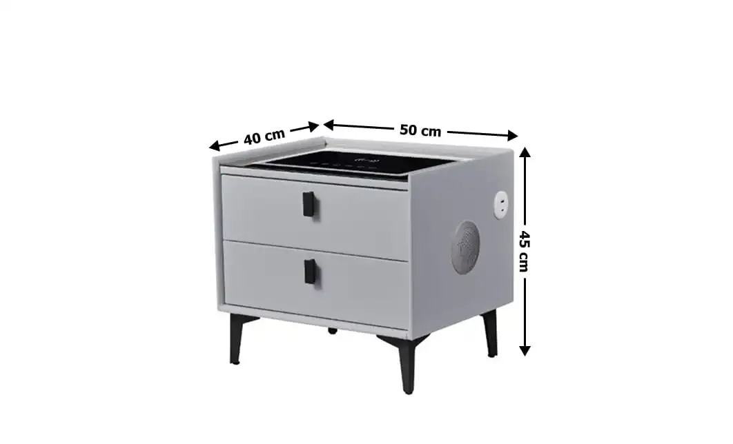 Noptieră Smart Multifuncțională KJ106 Gri 2