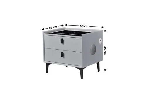 Noptieră Smart Multifuncțională KJ106 Gri