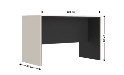 Birou Prime BIU120 60, Cashmir / Negru