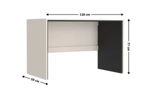 Birou Prime BIU120 65, Cashmir / Negru