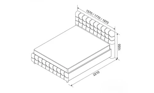 Pat Tapițat Rio 160x200