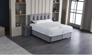 Set Pat Tapitat cu Saltea Bonita 160 x 200