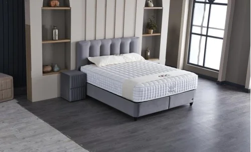 Set Pat Tapitat cu Saltea Bonita 160 x 200