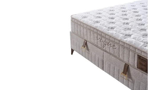 Set Pat Tapițat cu Saltea Vogue și Somieră Rabatabilă 180x200
