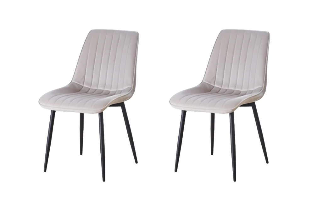 Set 2 Scaune Living Tapițate KJC176 Bej