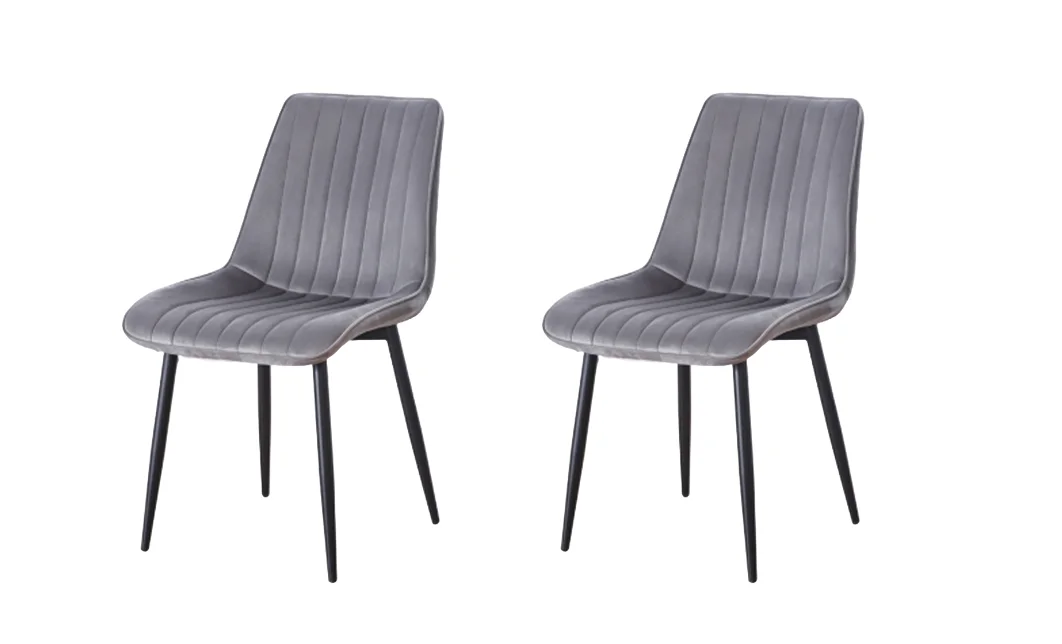 Set 2 Scaune Living Tapițate KJC176 Gri
