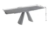 Set Masă Living DTM0408 Extensibilă cu 6 Scaune DCM0518 AS Gri 2