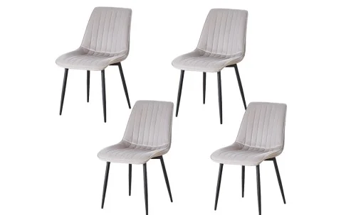 Set 4 Scaune Living Tapițate KJC176 Bej