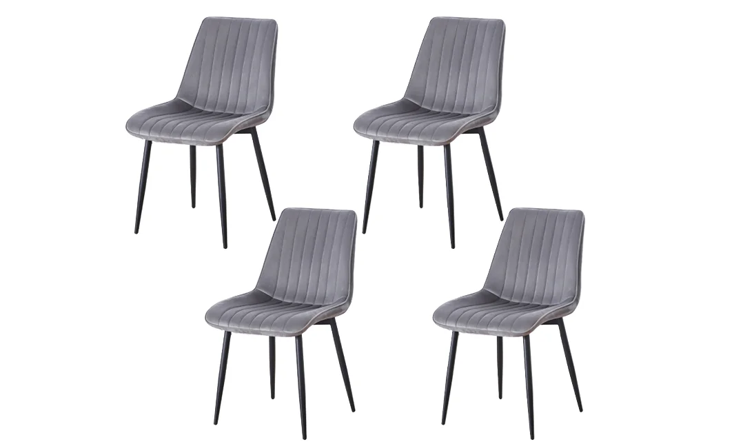 Set 4 Scaune Living Tapițate KJC176 Gri