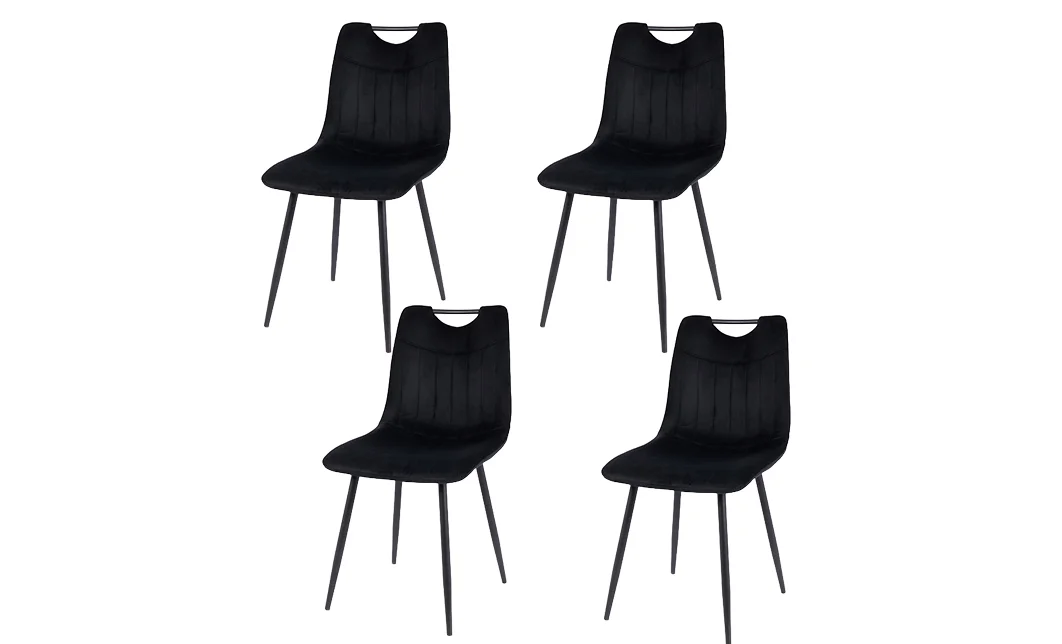 Set 4 Scaune KJC0358 Negru