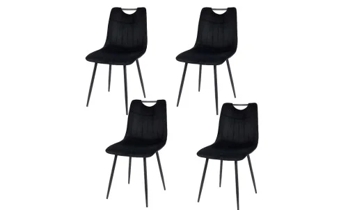 Set 4 Scaune KJC0358 Negru